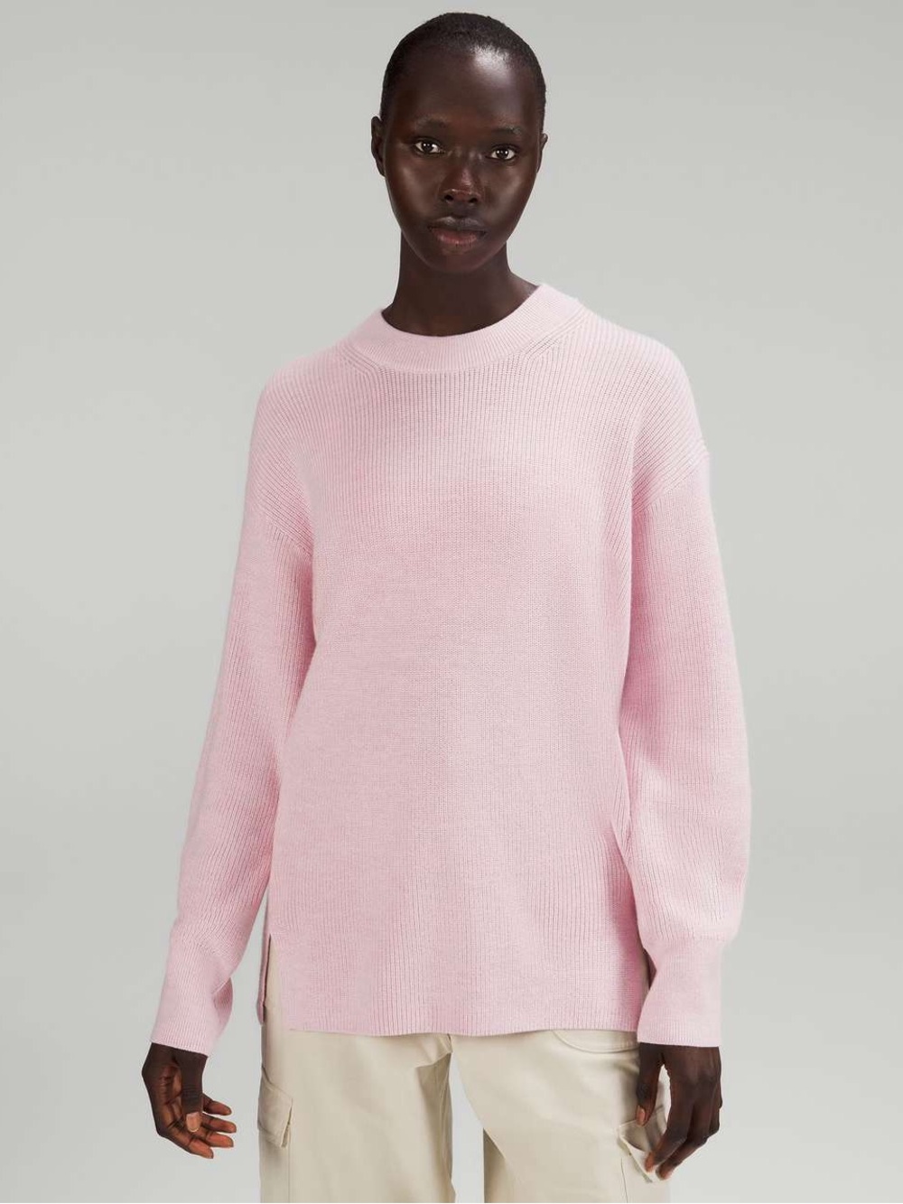 Lululemon Merino Wool-Blend Ribbed Crewneck Sweater